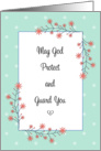 Religious Encouragement Card with Flower Border card