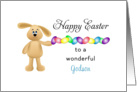 For Godson Easter Card with Easter Bunny & Easter Egg Border card