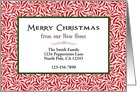 Our New Address Christmas Card-Peppermint Candy Design-Customizable card