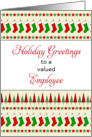 For Employee Christmas Card-Christmas Stockings, Trees & Stars card