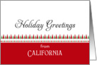 From California Christmas Card-Christmas Trees & Star Border card
