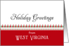 From West Virginia Christmas Card-Christmas Trees & Star Border card