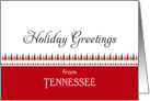 From Tennessee Christmas Card-Christmas Trees & Star Border card