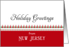 From New Jersey Christmas Card-Christmas Trees & Star Border card