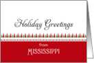 From Mississippi Christmas Card-Christmas Trees & Star Border card