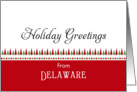 From Delaware Christmas Card-Christmas Trees & Star Border card