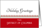 From District of Columbia Christmas Card-Christmas Trees & Star Border card