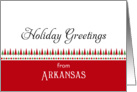 From Arkansas Christmas Card-Christmas Trees & Star Border card