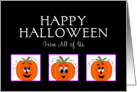 From All / From Group Halloween Card-Three Pumpkins card