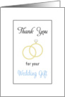 Thank You for Your Wedding Gift - Wedding Bands - Diamond Ring card