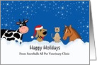 From Animal Services Christmas Card-Cow-Dog-Cat-Horse-Custom Text card