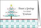 For Employee Christmas Card-Christmas Tree-Snowflakes card