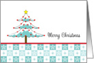 General Christmas Card-Christmas Tree-Snowflakes-Merry Chrsitmas card