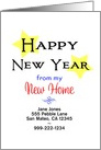 My New Address New Year Announcement Card-Customizable-I’ve Moved card