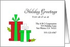 From Business Christmas Card-Custom-Red & Green Christmas Presents card