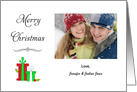 Christmas Photo Card-Custom-Red & Green Christmas Presents card