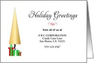 From Business Christmas Card-Customizable-Christmas Tree & Presents card