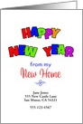 My New Address New Year Card Customizable Text-Happy New Year card