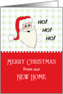 Our New Address Christmas Card-Santa Wearing Glasses-Ho Ho Ho card