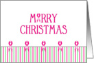Breast Cancer Christmas Card - Merry Christmas-Breast Cancer Ribbons card