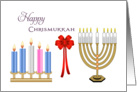Chrismukkah Card-Christmas Chanukah Hanukkah Interfaith Candles card
