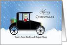 From Auto Mechanic Christmas Card-Customizable Text-Elf-Presents card