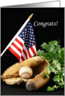 General Congratulations Greeting Card with Baseball Theme card