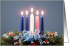 Advent Christmas Card-Candles-Hope-Peace-Love-Joy-Christ, card