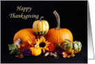 Thanksgiving Card with Pumpkins, Gourds and Sunflower card