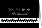 Be My Bridesmaid Bridal Party Invitation Card-Butteflies card