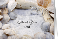 Thank You for the Wedding Greeting Card for Dad-Beach Wedding Theme card