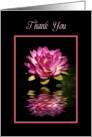 Thank You Card with Lotus Blossom-Water Lily Flower card