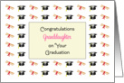 For Granddaughter Graduation Greeting Card-Graduation Hats & Diplomas card