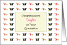 For Daughter Graduation Greeting Card-Graduation Hats & Diplomas card