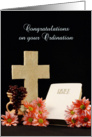 Congratulations on your Ordination Greeting Card-Cross-Bible card