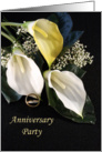 Anniversary Party Invitation - Calla Lillies card