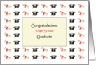 High School Graduation Greeting Card-Diplomas-Graduation Caps card