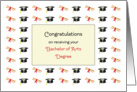 Bachelor of Arts Degree Graduatiion Greeting Card-Caps-Diploma card