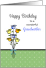 For Grandmother / Grandma Birthday Card Flower Bouquet Ribbon Design card