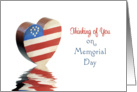 Memorial Day Greeting Card-Heroes-Thinking of You Card-Patriotic Heart card