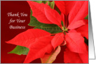 Christmas Thank You Card Business Card with Poinsettia card