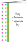 Happy Administrative Professionals Day Greeting Card-Mini Dot Design card