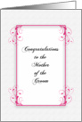 For Mother of the Groom Congratulations Card