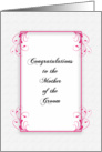 For Mother of the Groom Congratulations Card