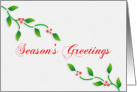 Season’s Greetings Christmas Greeting Card-Leaf Design card