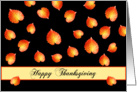 Thanksgiving Greeting Card with Colorful Leaf Background Design card