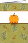 Autumn / Fall Note Card - Pumpkin and Stem Design card