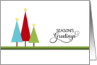 Season’s Greetings Christmas Greeting Card-Three Christmas Trees card