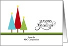 Business Christmas Greeting Card-Season’s Greetings-Customizable Text card