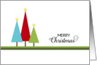 Merry Christmas Greeting Card-Three Christmas Trees card